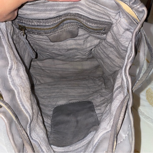 Grey genuine leather backpack - Picture 10 of 10